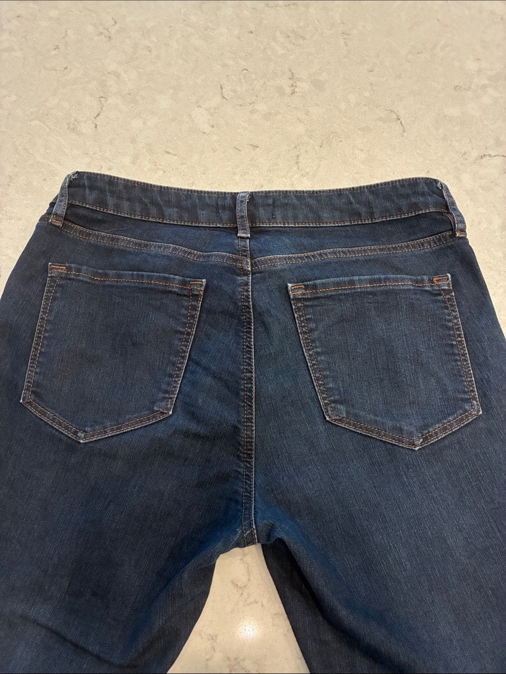 LOFT Dark Wash Skinny Jeans - Deep Blue - Picture 4 of 6